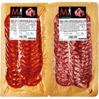 Chorizo-salchichón ibérico extra MONTARAZ, pack 2x100 g