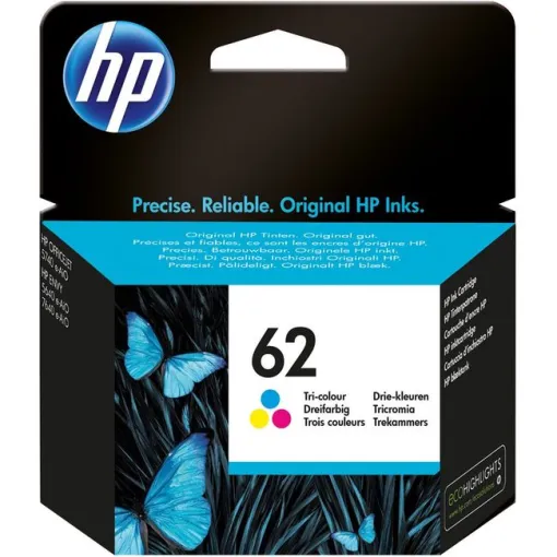 Cartucho de tinta original tricolor, C2P06AE, 62 HP, 1 ud