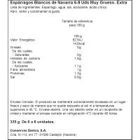 Espárrago grueso D.O. Navarra 6/8 piezas DANTZA, frasco 205 g