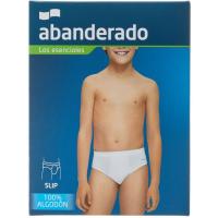 Slip infantil cerrado de algodón, blanco ABANDERADO, talla 8