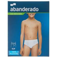 Slip infantil cerrado de algodón, blanco ABANDERADO, talla 12