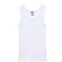 Camiseta interior infantil sin mangas de algodón, blanco ABANDERADO, talla 6