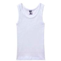 Camiseta interior infantil sin mangas de algodón, blanco ABANDERADO, talla 8