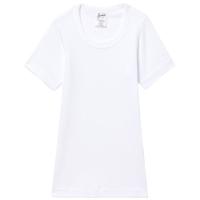 Camiseta interior infantil manga corta de algodón, blanco ABANDERADO, talla 4