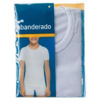 Camiseta interior infantil manga corta de algodón, blanco ABANDERADO, talla 6