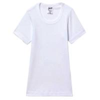 Camiseta interior infantil manga corta de algodón, blanco ABANDERADO, talla 10