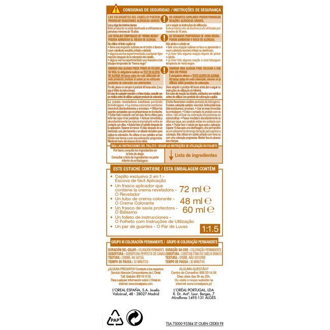 Tinte rubio dorado N.8.31 EXCEL. Age P., caja 1 ud