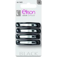 4 Clips pequeños clasic black ELISON, pack 1 ud.