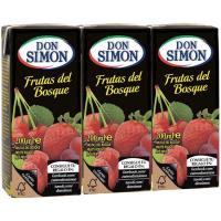 Néctar de frutas del bosque DON SIMON, pack 6x20 cl