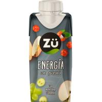 Bebida energética a base de zumo ZÜ, brik 33 cl