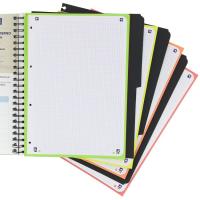 Cuaderno de espiral A4 Europeanbook4, cuadrícula 5x5, microperforado, 3 separadores, tapa de plástico ¿Cuál te llegará? 400027277 OXFORD, 120 hojas+50% gratis