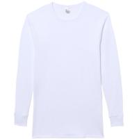 Camiseta interior hombre de manga larga de algodón, blanco ABANDERADO, talla L