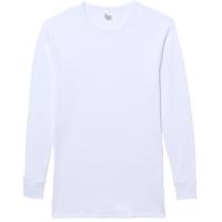 Camiseta interior hombre de manga larga de algodón, blanco ABANDERADO, talla XL