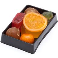 Frutas surtidas confitadas MORENO, bandeja 200 g