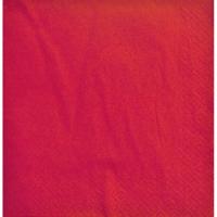 Servilleta de papel roja 33x33 cm, pack 20 uds