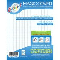 Forro de libros autoadhesivo removible, 50 X 33 cm Magic Cover EBBE, Pack 10 uds