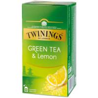 Green Tea&Lemon TWININGS, caja 25 sobres