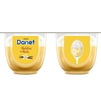 Natillas Doble Placer vainilla-nata DANONE Danet, pack 4x100 g