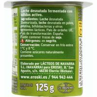 Bífidus 0% natural EROSKI, pack 4x125 g
