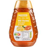Miel con limón EROSKI, dosificador 350 g