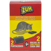 Raticida porta cebo ZUM, caja 2 uds + 2 cebos