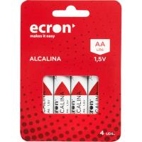 Pila alcalina LR06 (AA) ECRON, pack 4 uds
