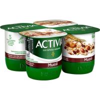 Activia de muesli DANONE, pack 4x120 g