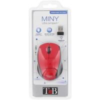 Ratón óptico inalámbrico mini rojo, MM240RD TNB