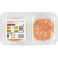 Hamburguesa de pollo rústico EROSKI Natur, 2 uds., bandeja 240 g