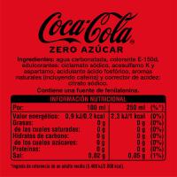 Refresco de cola COCA COLA Zero, pack 4x50 cl