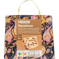 Panettone crema tiramisú y pepitas chocolate EROSKI, caja 750 g