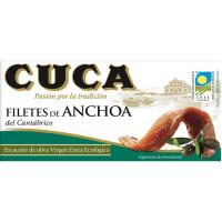 Filete de anchoa aceite de oliva ecológica CUCA, lata 29 g