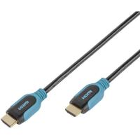 VIVANCO 42956 HDMI High Speed Ethernet golden kablea, 2,5 m