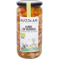 Alubias con verduras ecológicas AUZOLAN, frasco 600 g