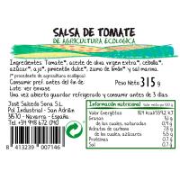 Salsa de tomate frito ecológico AUZOLAN, frasco 315 g