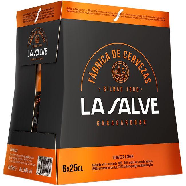 precios Cerveza Lager Auténtica La Salve Bilbao, Pack Botellín 6X25 Cl en Eroski