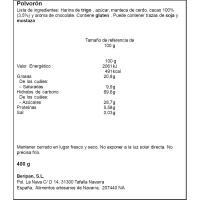 ANAUT kakaozko polboroia fruitu lehorrik, arrautzarik eta esnerik gabe, poltsa 400 g