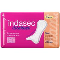 Compresa de incontinencia maxi INDASEC, paquete 15 unid.