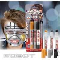 Maquillaje Robot facial en barra, 3 colores PLAYCOLOR, blister 3 uds