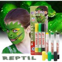 Maquillaje Reptil facial en barra, 3 colores PLAYCOLOR, blister 3 uds
