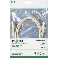 PROLINX U-M kablea, A motako USB 2.0 arretik B motako mini USB 2.0 arrera