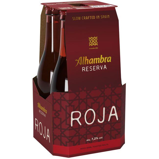 precios Cerveza Reserva Roja Alhambra, Pack Botellín 4X33 Cl en Eroski