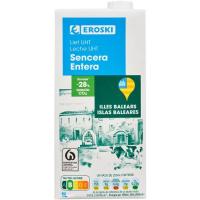 Leche entera Balear EROSKI, brik 1 litro