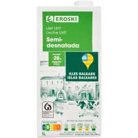 Leche semidesnatada Balear EROSKI, brik 1 litro