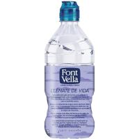 Agua mineral natural FONT VELLA, botella tapón sport 75 cl