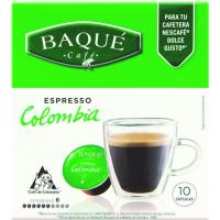 BAQUE Colombia expresso kafea, bateragarria Dolce Gustorekin, kutxa 10 ale