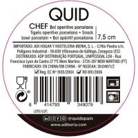 Bol cuadrado de porcelana Chef QUID, 7,5x7,5x6 cm