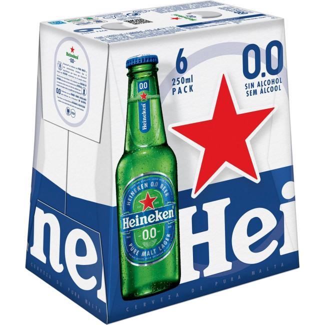 precios Cerveza 0,0% Heineken, Pack Botellín 6X25 Cl en Eroski