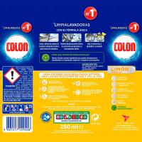 Limpia lavadoras liquido limon COLON, pack 1 dosis