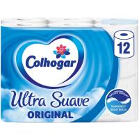 Papel higiénico original COLHOGAR, paquete 12 rollos